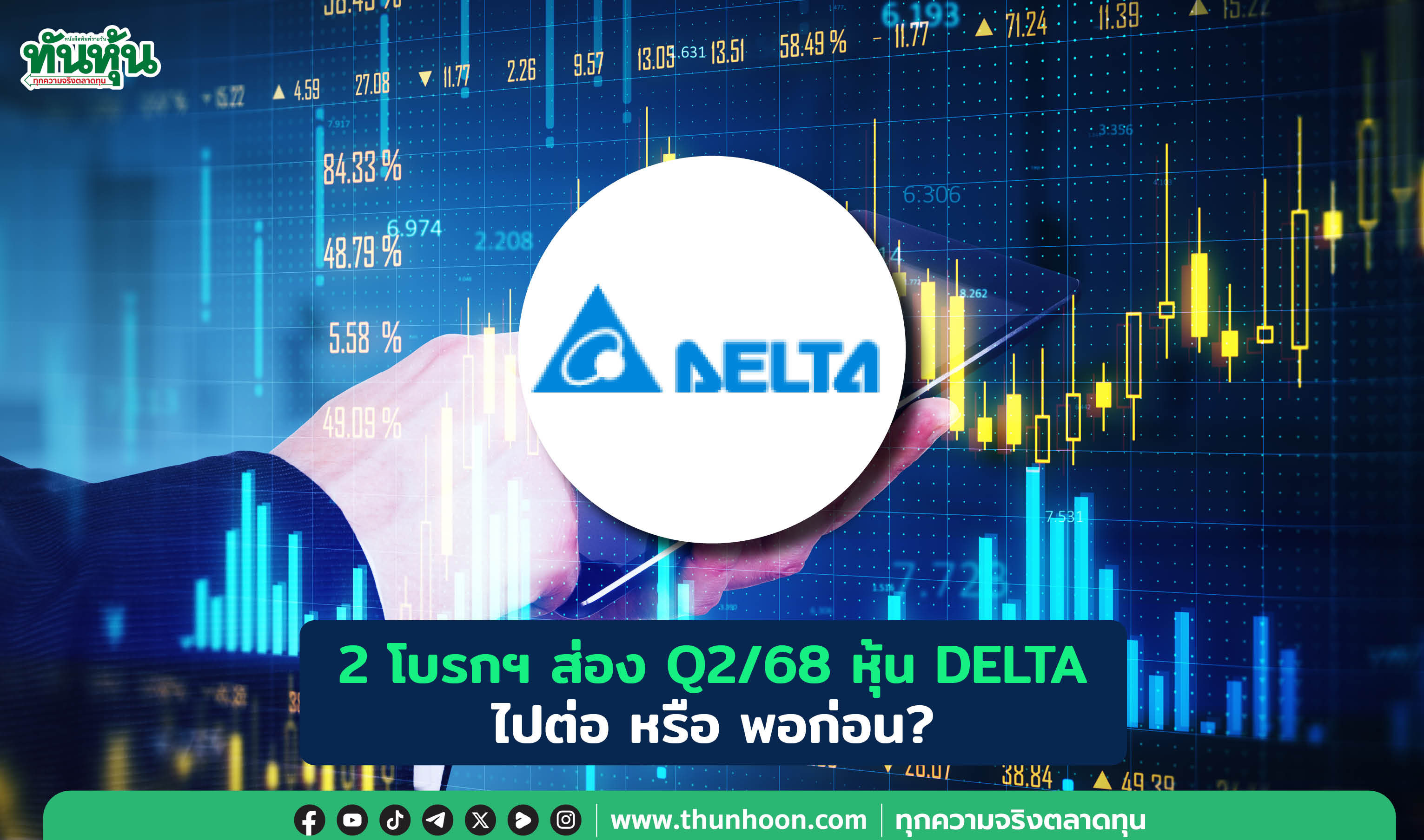 2 โบรกฯ ส่อง Q2/68 หุ้น DELTA  ไปต่อ หรือ พอก่อน?